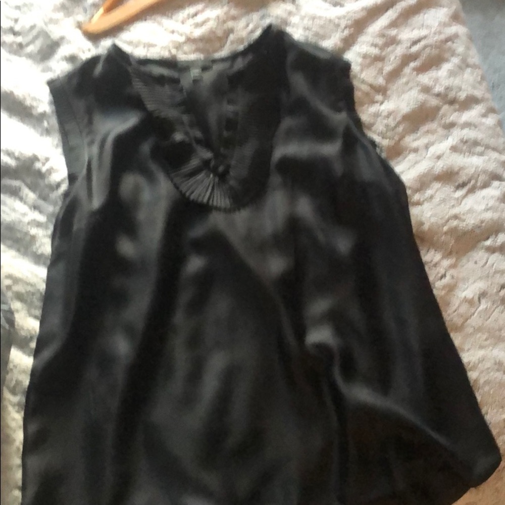 Sleeveless silk top